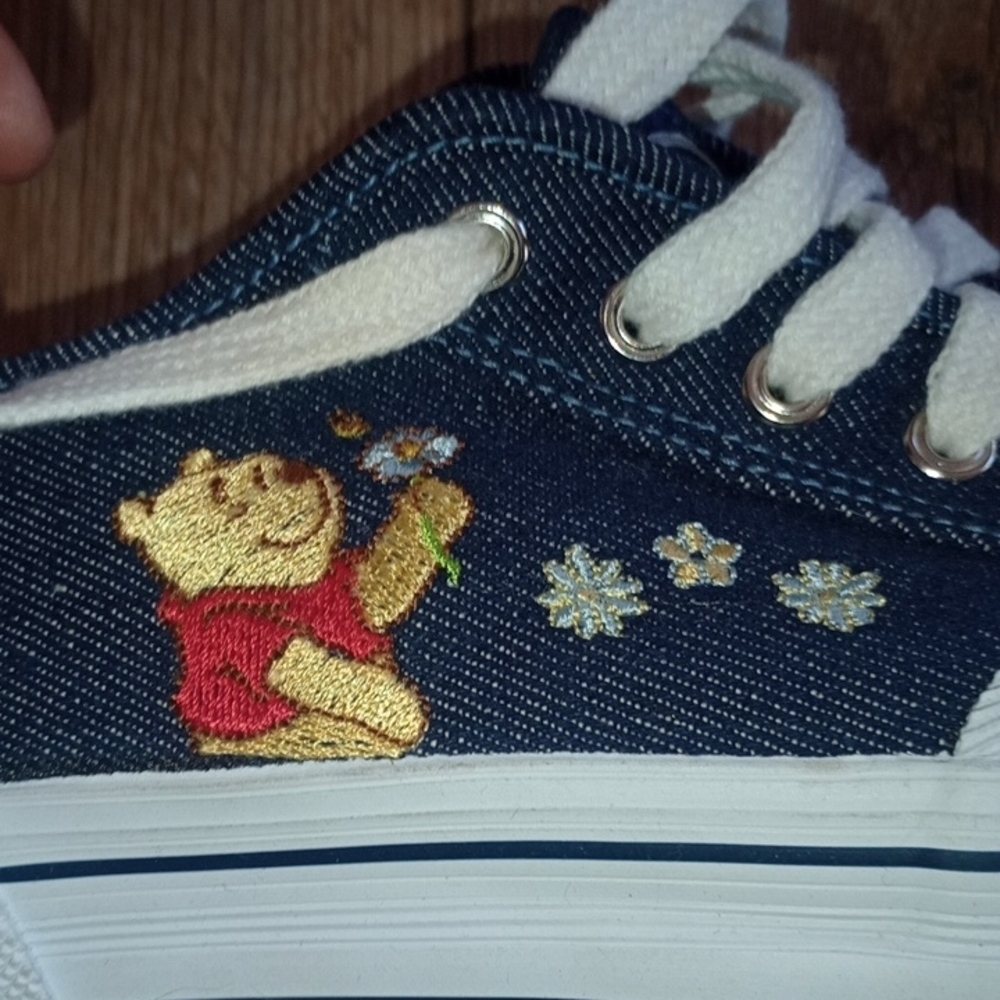 Winnie the Pooh Denim Platform Sneakers - Women's Blue - Picture 5 of 8